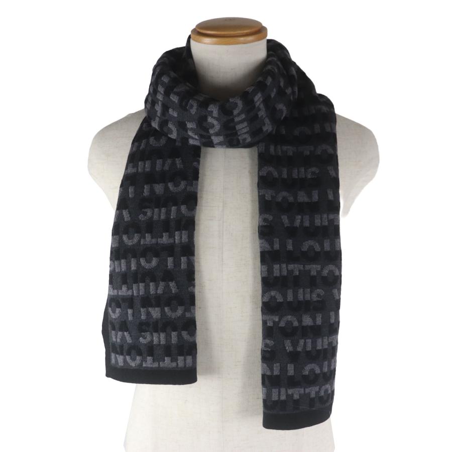 【美品】Louis Vuittonモノグラムマフラー・LV スプリット カシミア LOUIS VUITTON（ルイ・ヴィトン） 極美品▽LOUIS VUITTON M70911