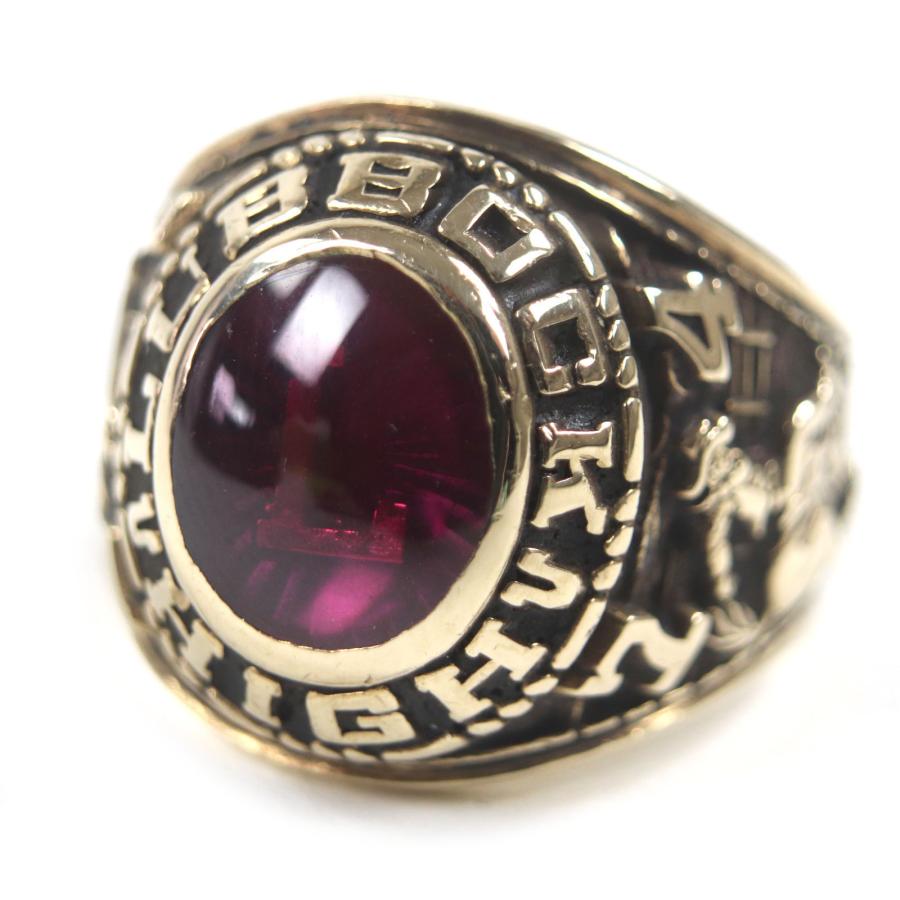 美品▽ZALES ヴィンテージ LUB BOCK HIGH 1974 10K カラーストーン