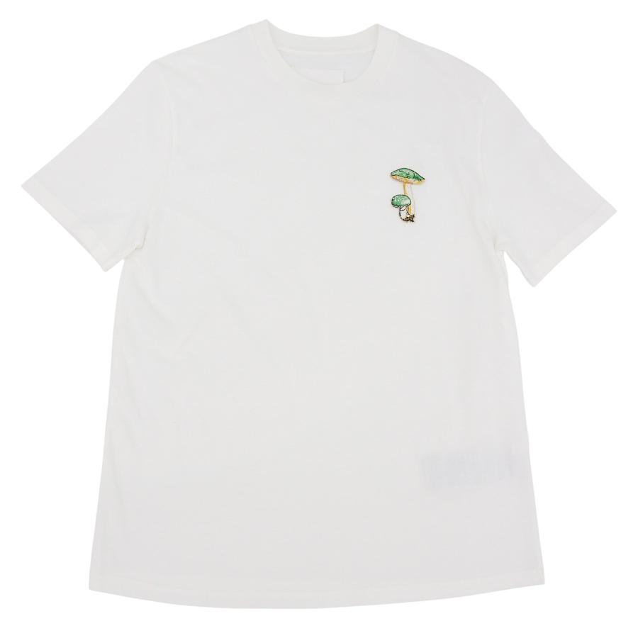 未使用品▲JIL SANDER+ ジルサンダープラス J40GC0127 コットン100％ マッシュルーム刺? 半袖Ｔシャツ ホワイト カットソー S 正規品 未使用品△JIL SANDER+ ジルサンダープラス J40GC0127 コットン100