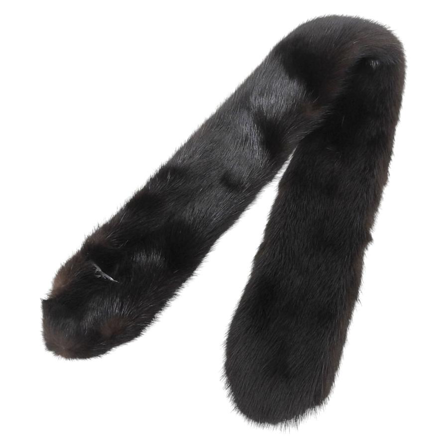 極美品▲FENDI フェンディ ミンク MINK ロゴ金具付き ティペット ショール ダークブラウン 保存袋付き イタリア製 レディース FENDI（フェンディ） 極美品△FENDI ミンク MINK ロゴ金具付き ティ