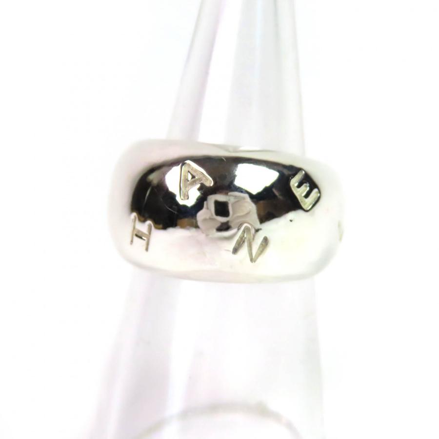 CHANEL（シャネル） 極美品△CHANEL SV925 ロゴ刻印 ワイド リング