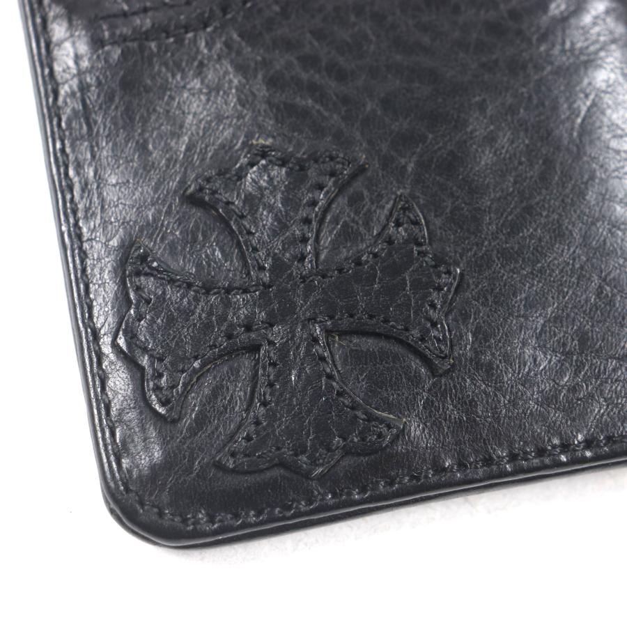 美品▼CHROME HEARTS クロムハーツ The Way I Walk ザウェイアイウォーク レザー 925 CHプラスパッチ スクロールラベル パスケース ブラック シルバー金具 メンズ 美品▽CHROME HEARTS クロムハーツ The Way I Walk ザウェイアイ