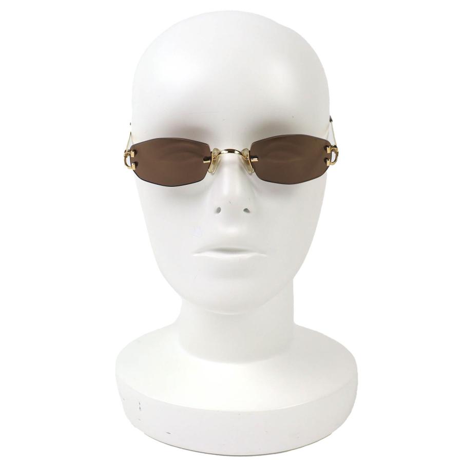 Cartier サングラス Ｃデコール ツーポイントフレーム Cartier（カルティエ） 美品△Cartier 2Cデコール ツーポイント