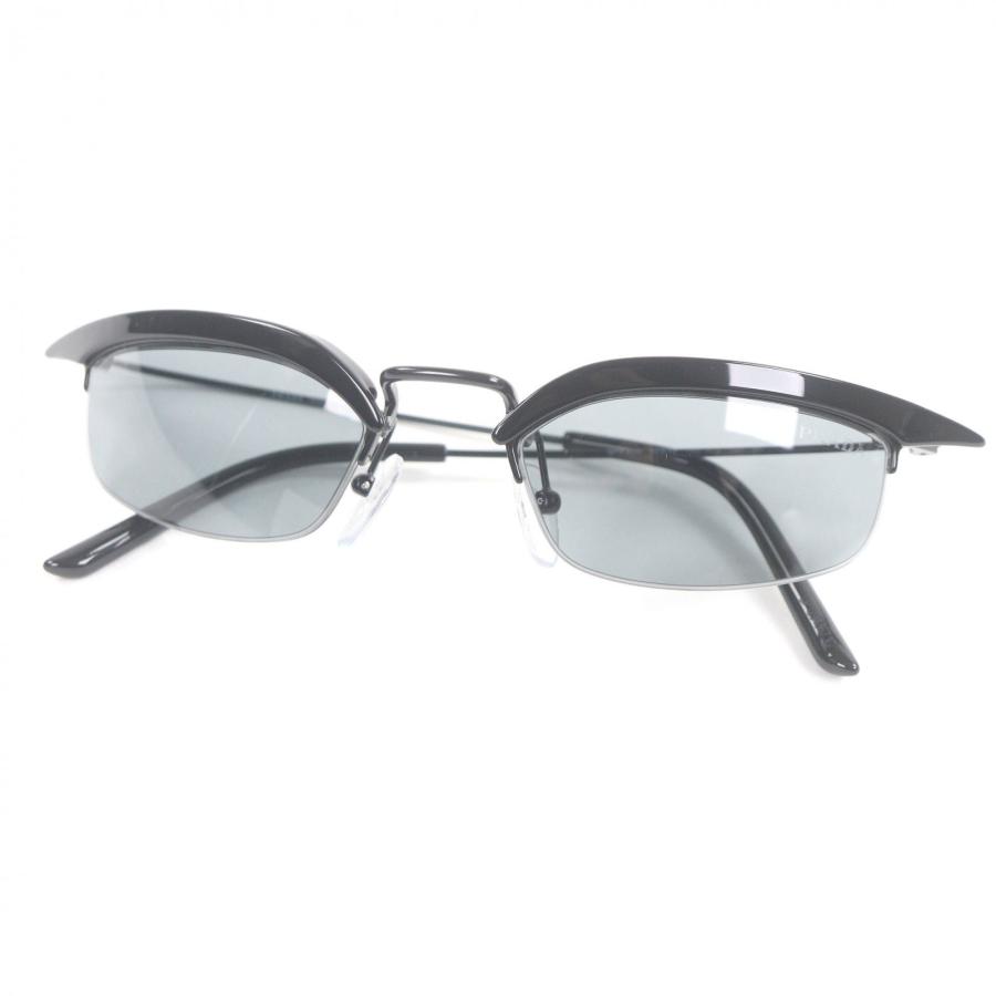 未使用品□PRADA プラダ SPR B50 ハーフリム アイウェア サングラス ブラック グレー系レンズ ケース付き 52□19 イタリア製 メンズ PRADA（プラダ） 未使用品□PRADA SPR B50 ハーフリム アイウェア
