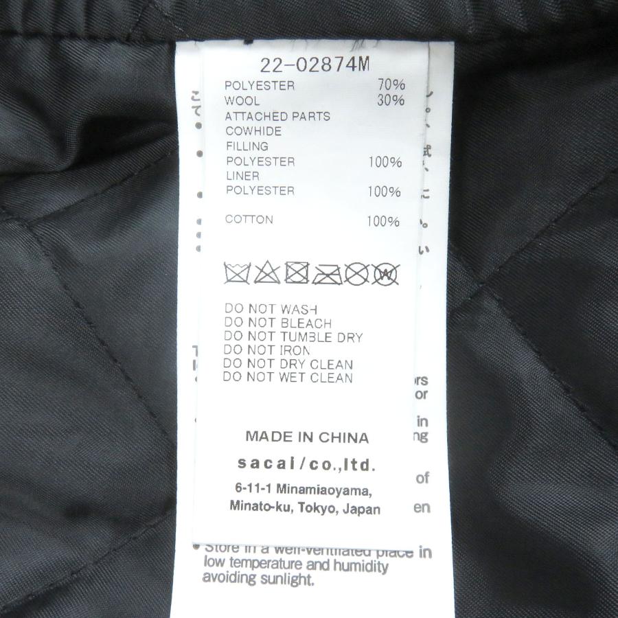 未使用品□Sacai Schott サカイ ショット 22AW 22-02874M Leather