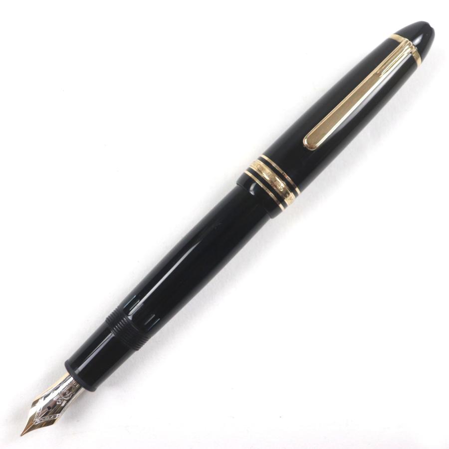 良品▼MONTBLANC モンブラン マイスターシュテュック 146 ペン先14K Fニブ ホワイトスター 万年筆 ブラック ゴールド ドイツ製 インク付き メンズ MONTBLANC（モンブラン） 良品▽MONTBLANC マイスターシュテュック 146