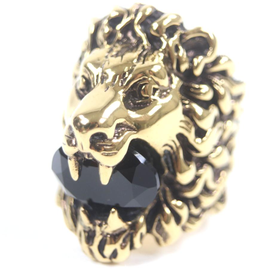 GUCCI（グッチ） 極美品▽GUCCI ライオンヘッド カラーストーン リング 
