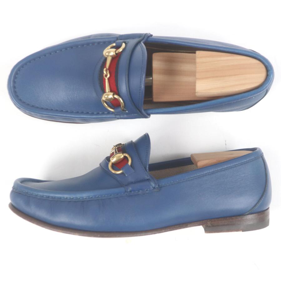 GUCCI（グッチ） 美品□GUCCI 1953 レザー ウェブライン ホースビット