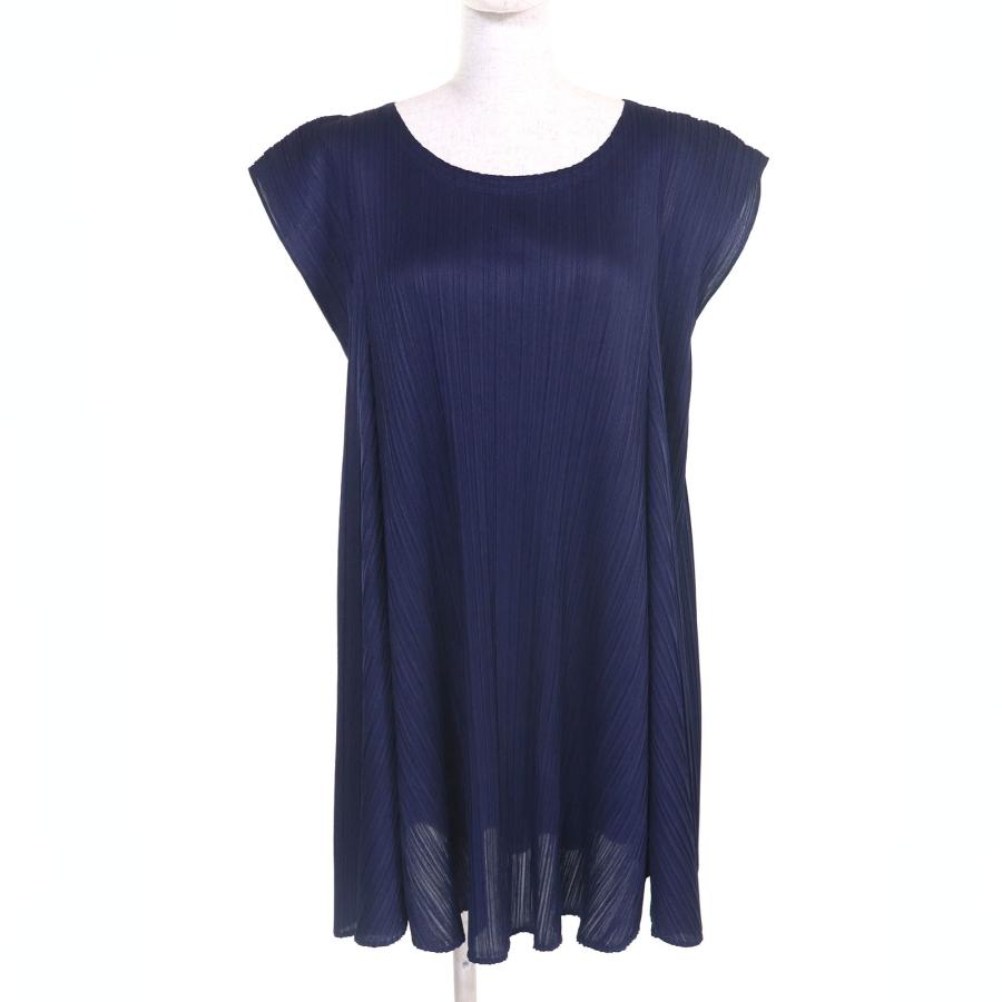 イッセイミヤケ　ワンピース　チュニック　濃紺 イッセイミヤケワンピースチュニック濃紺