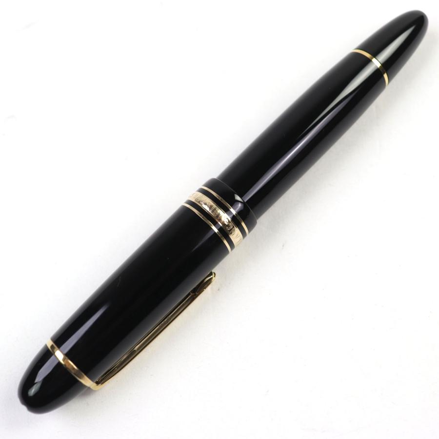 美品○MONTBLANC モンブラン マイスターシュテュック 149 18K Mニブ ホワイトスター ロゴ刻印 万年筆 ブラック ゴールド ドイツ製 MONTBLANC（モンブラン） 美品○MONTBLANC マイスターシュテュック 149