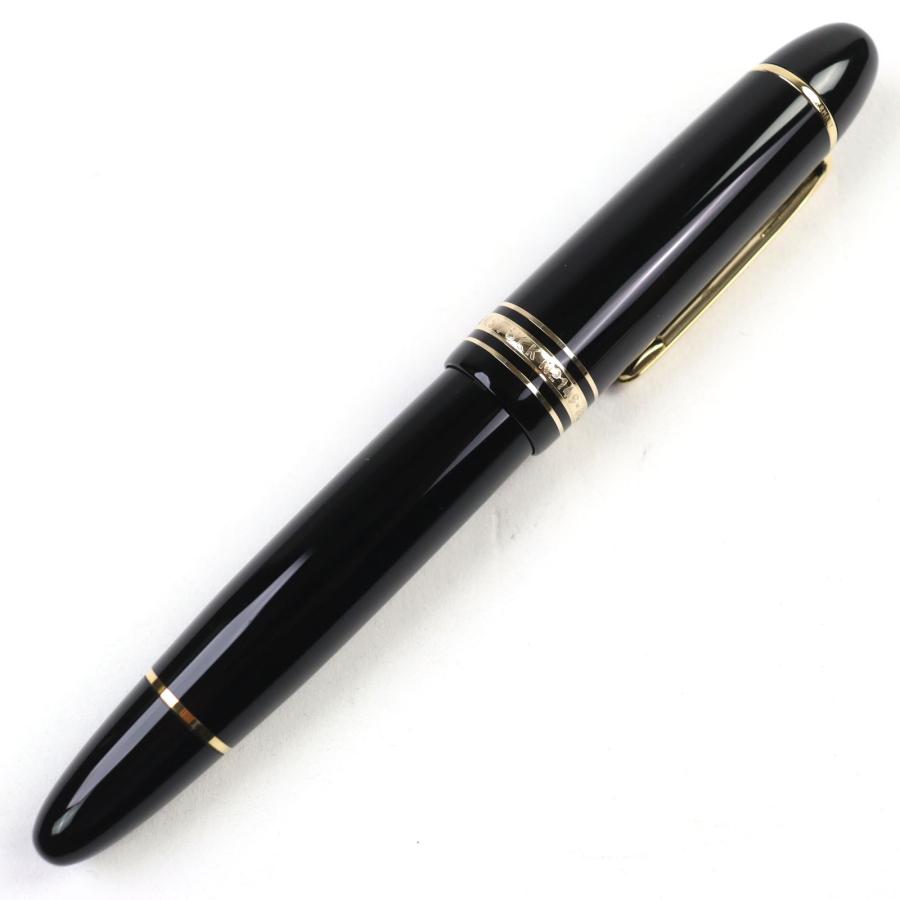 美品○MONTBLANC モンブラン マイスターシュテュック 149 18K Mニブ ホワイトスター ロゴ刻印 万年筆 ブラック ゴールド ドイツ製 MONTBLANC（モンブラン） 美品○MONTBLANC マイスターシュテュック 149