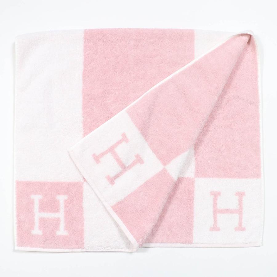 【正規品】エルメス アヴァロン バスタオル ピンク 大判 タオル HERMES（エルメス） 未使用品☆HERMES アヴァロン バスタオル コットン