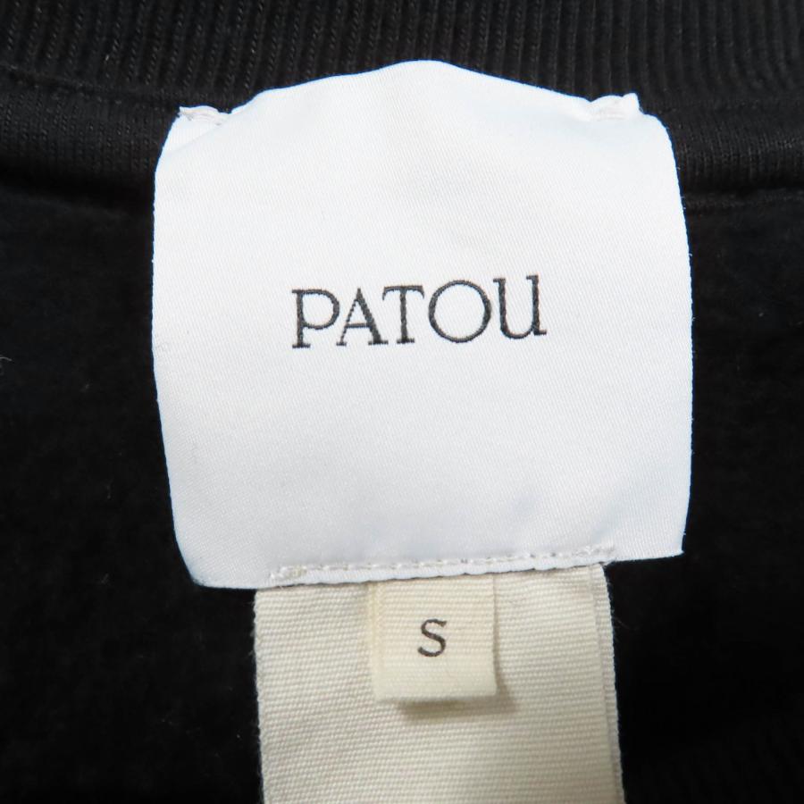 極美品☆PATOU パトゥ 21PA1-JE018-95 コットン100％ バックロゴ 長袖 スウェット ブラック M 正規品 レディース_4