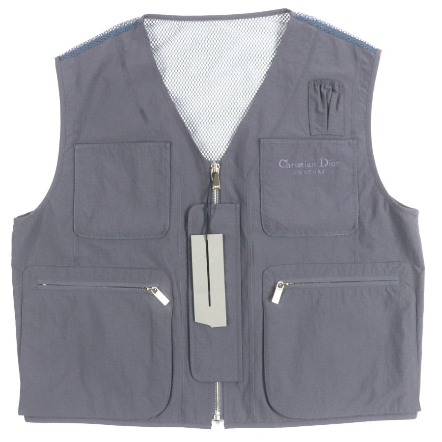 未使用品▼DIOR ディオール オム 383C670A5771 Multi Pocket Zipup Vest ナイロン ロゴ刺繍 バックメッシュ ZIPUP ベスト ジレ 52 正規品 Dior HOMME 未使用品▽DIOR ディオール オム 383C670A5771 Multi