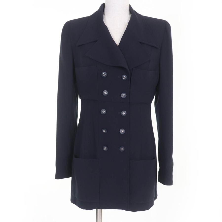 極美品*シャネル Pコート ジャケット ダブルボタン ココマーク ココボタン CHANEL（シャネル） 美品☆CHANEL ヴィンテージ 96P P06434V02954 ココ