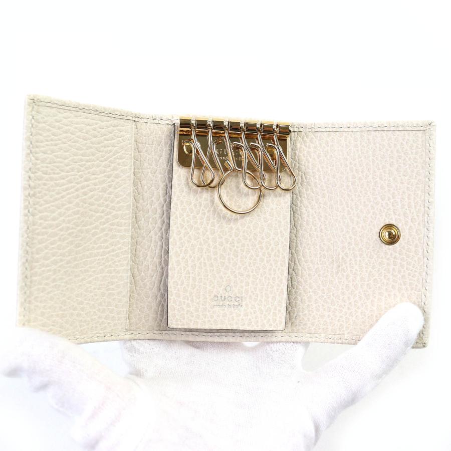 【未使用品】GUCCI グッチレザーダブルG 6連フックキーケース GUCCI（グッチ） 極美品△GUCCI 456118 ダブルG 6連キーフック レザー