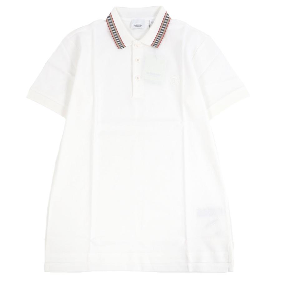 未使用品□BURBERRY バーバリー 8056225 コットン100％ TBロゴ刺繍 エンブロイダリー 半袖ポロシャツ カットソー ホワイト XS　正規品 BURBERRY（バーバリー） 未使用品□BURBERRY 8056225 コットン100％ TB