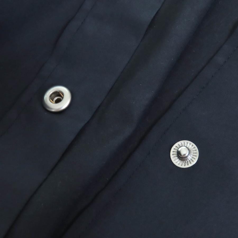 美品△PRADA プラダ 2021年製 P454F シルク100％ トライアングルロゴプレート ドローコード付き 半袖シャツ ネイビー 38 伊製 正規品 PRADA（プラダ） 美品△PRADA 2021年製 P454F シルク100