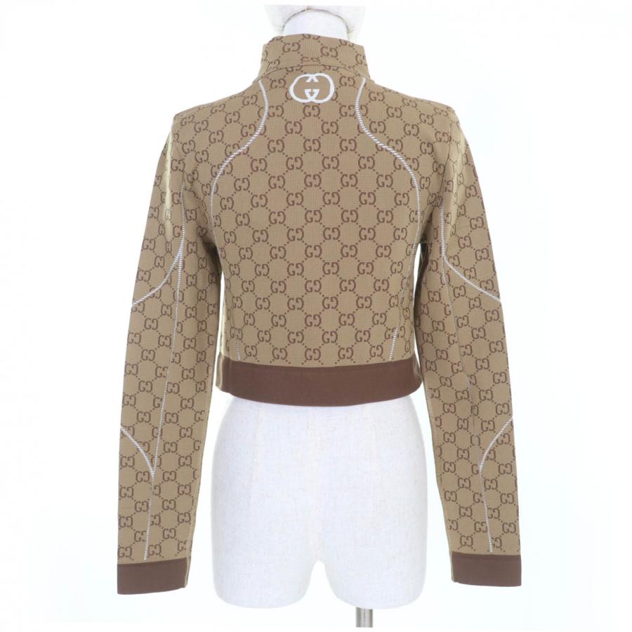 レディース イタリア製 GUCCI ハート パターン ノースリーブ ブラウス 