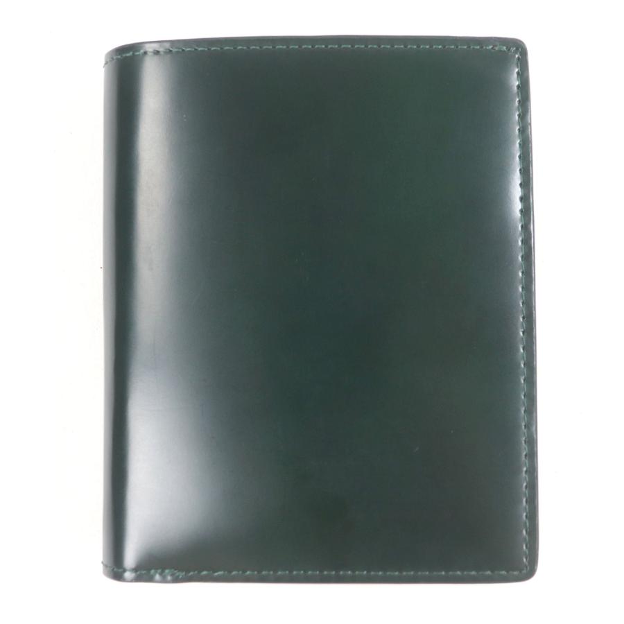 未使用品□PID ピーアイディー コードバン ミドル コンパクトウォレット 二つ折り財布 グリーン ブラウン 箱付き メンズ オススメ 未使用品□PID ピーアイディー コードバン ミドル コンパクト