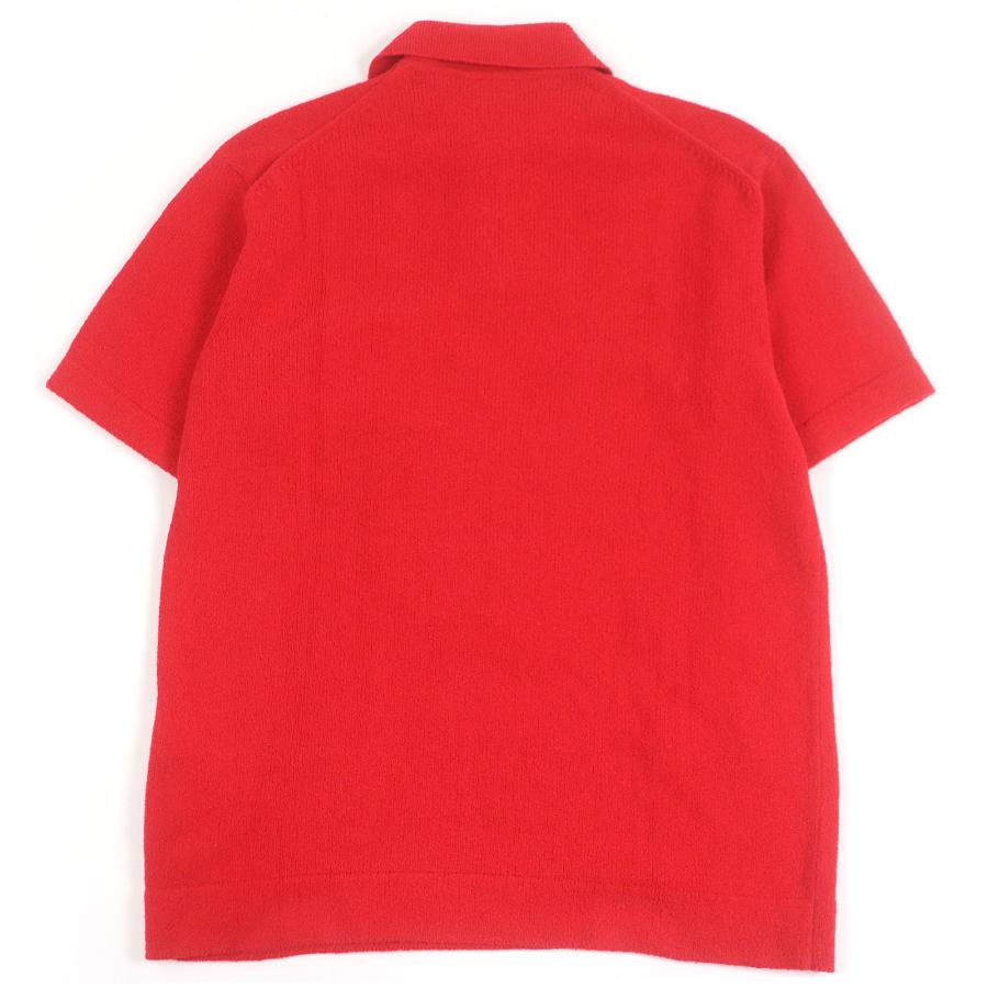 極美品□DIOR ERL ディオール オム イーアールエル 23SS 313M831AT498 ウサギ 半袖ニットポロシャツ レッド XS イタリア製 正規品 メンズ_2