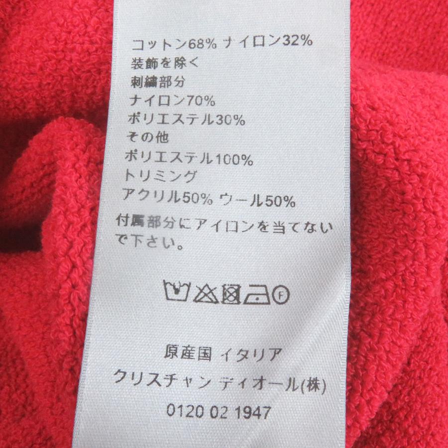 極美品□DIOR ERL ディオール オム イーアールエル 23SS 313M831AT498 ウサギ 半袖ニットポロシャツ レッド XS イタリア製 正規品 メンズ_8