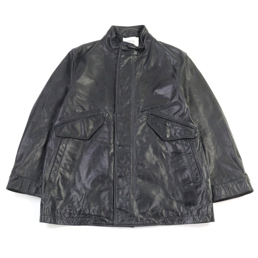 美品○MAISON SPECIAL メゾンスペシャル 11232211210 Buffalo Crack Leather Dress-Over Short Mods Coat 牛革 モッズコート 0 正規品 美品○MAISON SPECIAL メゾンスペシャル 11232211210 Buffalo Crack