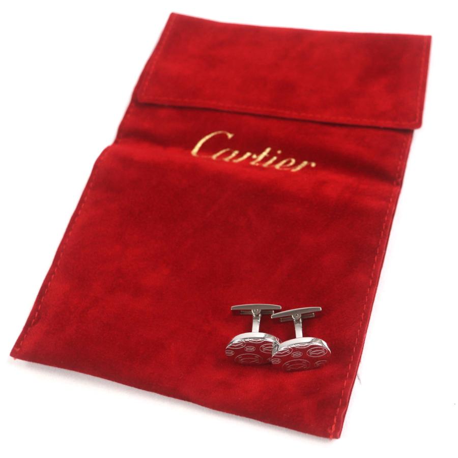 良品▼Cartier カルティエ ハッピーバースデー 925 オーバル カフスボタン カフリンクス シルバー 保存袋付き 総重量16.83g メンズ ビジネス◎ Cartier（カルティエ） 良品▽Cartier ハッピーバースデー 925