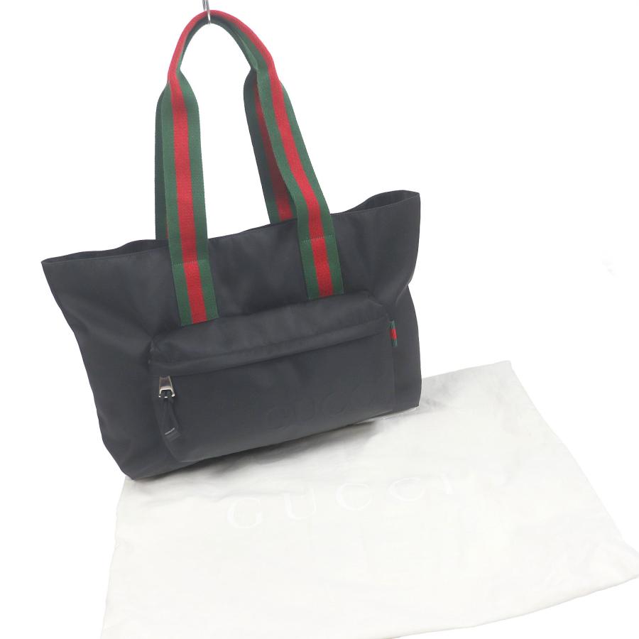 GUCCI（グッチ） 美品□GUCCI 802172 ナイロン シェリーライン ウェブ 
