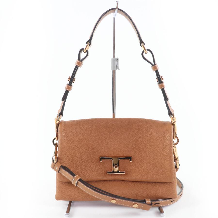 美品☆TOD’S トッズ XBWTSQC0100T5ZS410 Tタイムレス フラップ バッグ ミニ レザー ショルダーバッグ ブラウン 保存袋付き イタリア製 レディース 定価355,300円 美品☆TOD'S トッズ XBWTSQC0100T5ZS410 Tタイムレス フラップ バッグ