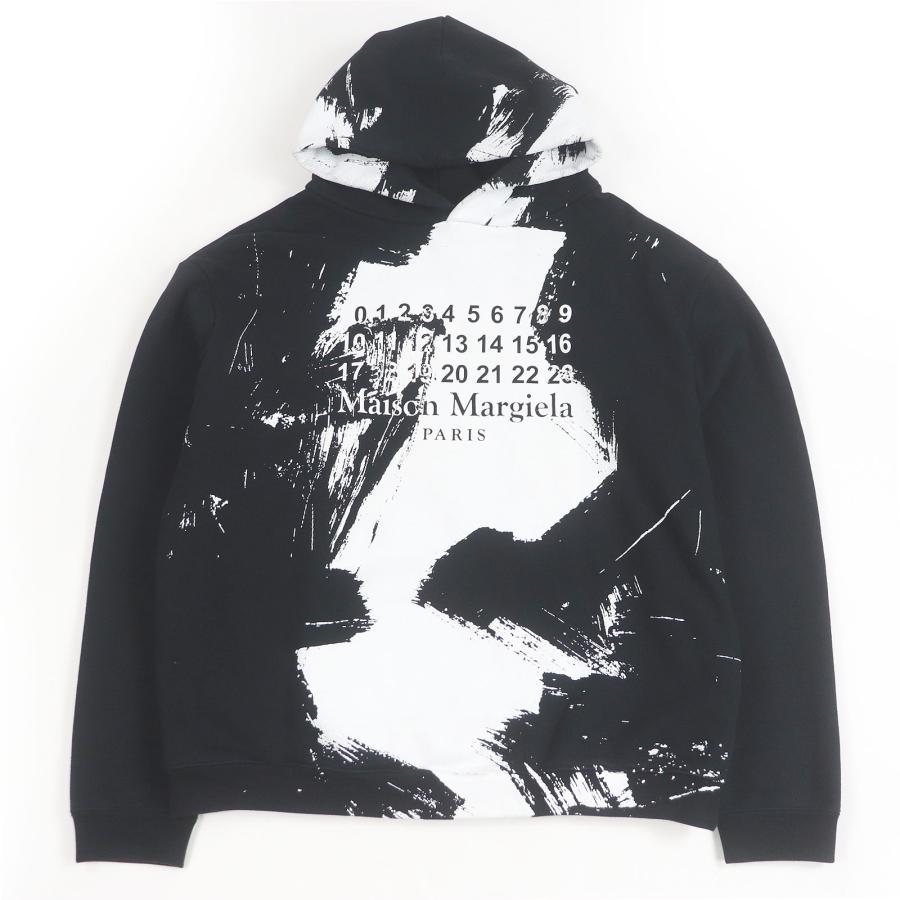 美品□Maison Margiela 10 メゾンマルジェラ10 20AW S50GU0151 DIAGONAL PAINT EFFECT HOODIE プルオーバーパーカー 48 伊製 正規品 美品□Maison Margiela 10 メゾンマルジェラ10 20AW S50GU0151