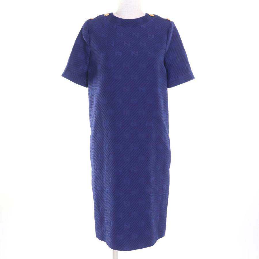 GUCCI（グッチ） 極美品☆GUCCI 610872 シルク混 GG柄 イカリボタン付 