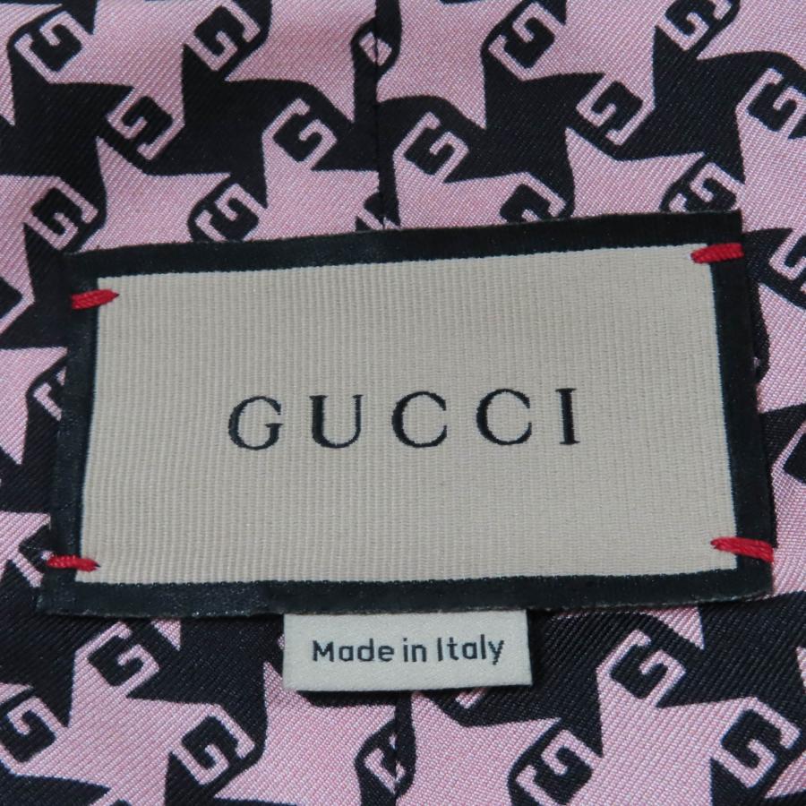GUCCI（グッチ） 未使用品☆GUCCI 674323 ウール GGボタン 千鳥格子柄