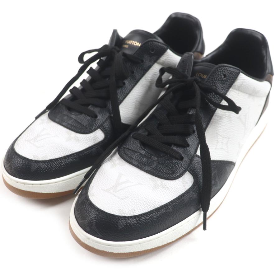 美品▼LOUIS VUITTON ルイヴィトン リヴォリ ライン モノグラム レザー ローカットスニーカー 7.5 箱・保存袋付き イタリア製 メンズ LOUIS VUITTON（ルイ・ヴィトン） 美品▽LOUIS VUITTON リヴォリ