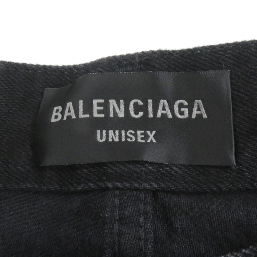 未使用品□BALENCIAGA バレンシアガ 24SS 745248 スーパーデストロイデニムパンツ ダメージジーンズ ブラック S イタリア製 正規品