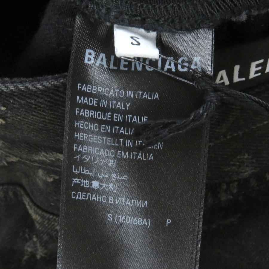 未使用品□BALENCIAGA バレンシアガ 24SS 745248 スーパーデストロイデニムパンツ ダメージジーンズ ブラック S イタリア製 正規品