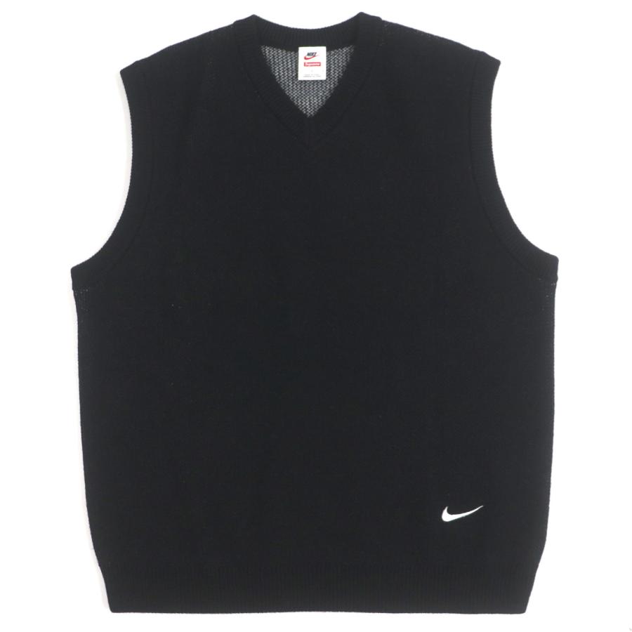 極美品▽シュプリーム ナイキ 25SS HF9638-010 Sweater Vest Vネック