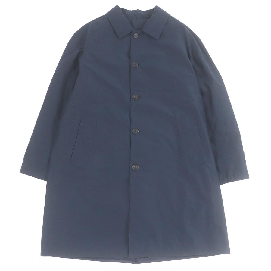 美品□BERLUTI ベルルッティ カリグラフィ スクリット リバーシブル 中綿 ステンカラーコート ナイトブルー 52 イタリア製 正規品 メンズ 美品□BERLUTI ベルルッティ カリグラフィ スクリット リバーシブル