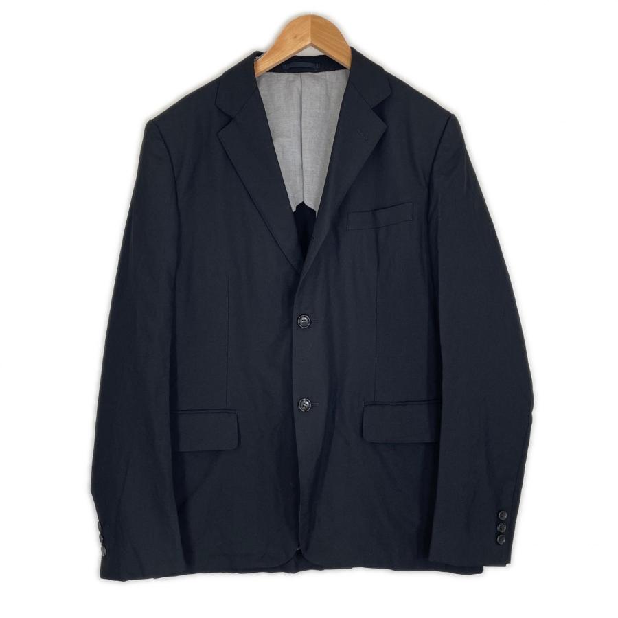 極美品▲COMME des GARCONS HOMME コムデギャルソンオム  製品洗い加工 ウールギャバジン テーラードジャケット ブラック M 日本製 メンズ 極美品△COMME des GARCONS HOMME コムデギャルソンオム 製品洗い加工