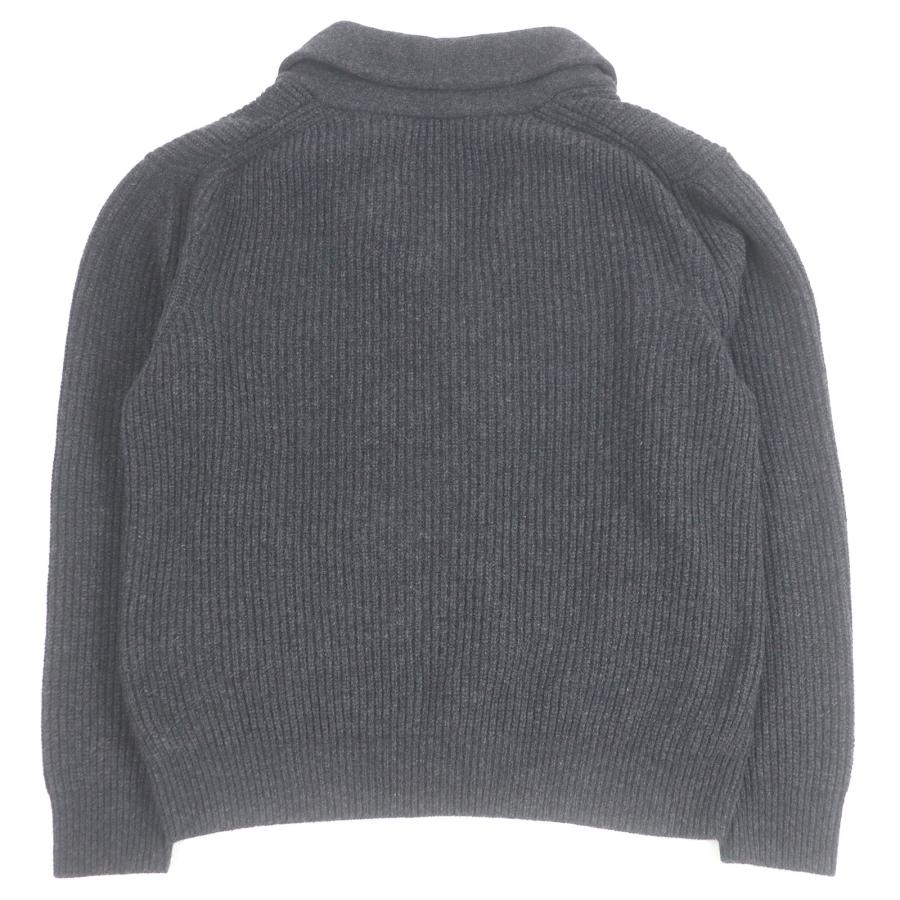 極美品□LOUIS VUITTON ルイヴィトン 25SS カシミヤ混 ショールカラー ロゴレザーパッチ ニットカーディガン グレー L イタリア製 正規品 メンズ LOUIS VUITTON（ルイ・ヴィトン） 極美品□LOUIS VUITTON 25SS