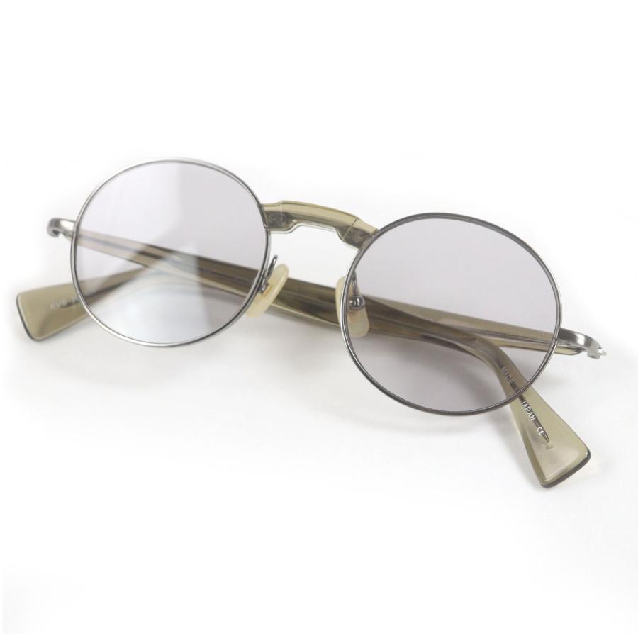 極美品□金子眼鏡 カネコガンキョウ KVS-30 オーバル サングラス ガンメタリック クリアブラウン 47□19-145 箱・ケース付き 日本製 極美品□金子眼鏡 カネコガンキョウ KVS-30 オーバル サングラス ガン