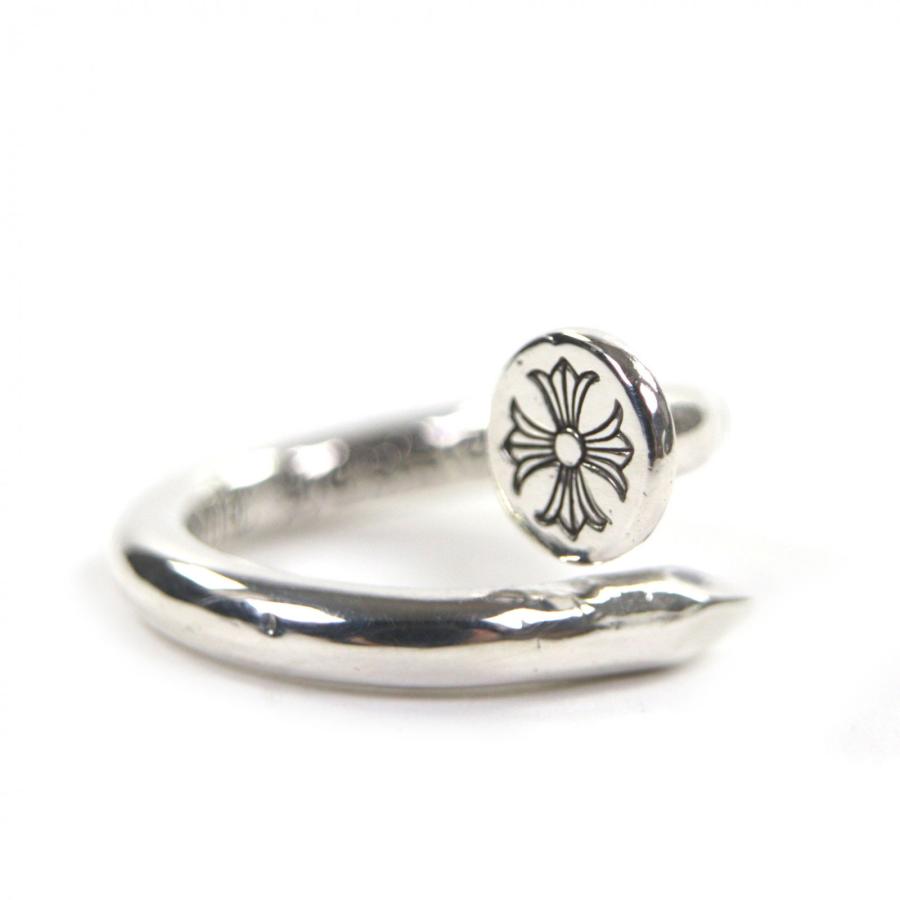 CHROME HEARTS クロムハーツ プラス ネイル ダブルリング シルバー クロムハーツ リング/指輪 (CHROME HEARTS) ネイル クロスボール