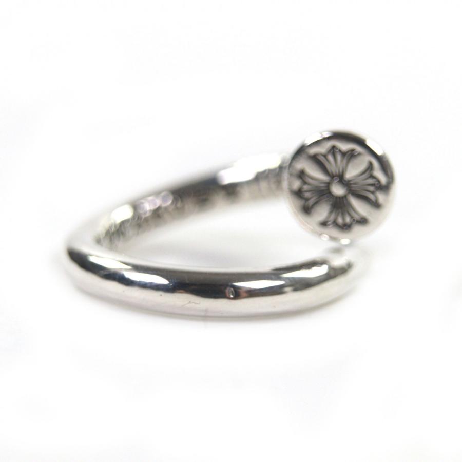 美品▽CHROME HEARTS クロムハーツ NAIL FLAT ネイルフラットリング CH