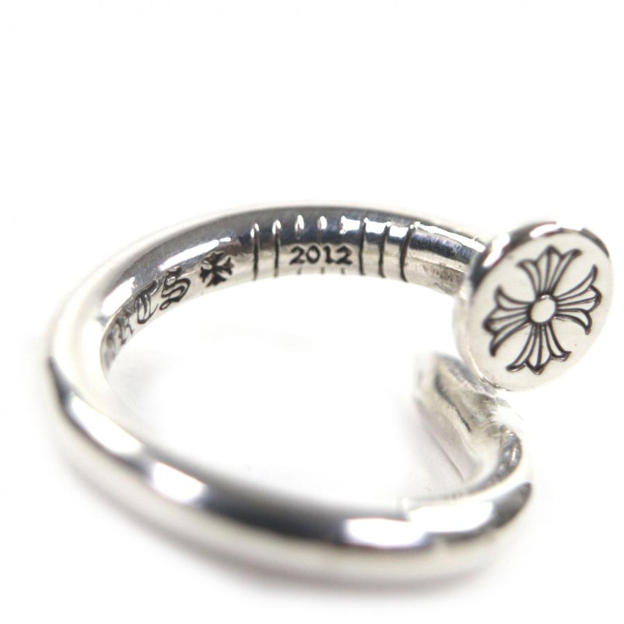 美品▽CHROME HEARTS クロムハーツ NAIL FLAT ネイルフラットリング CH