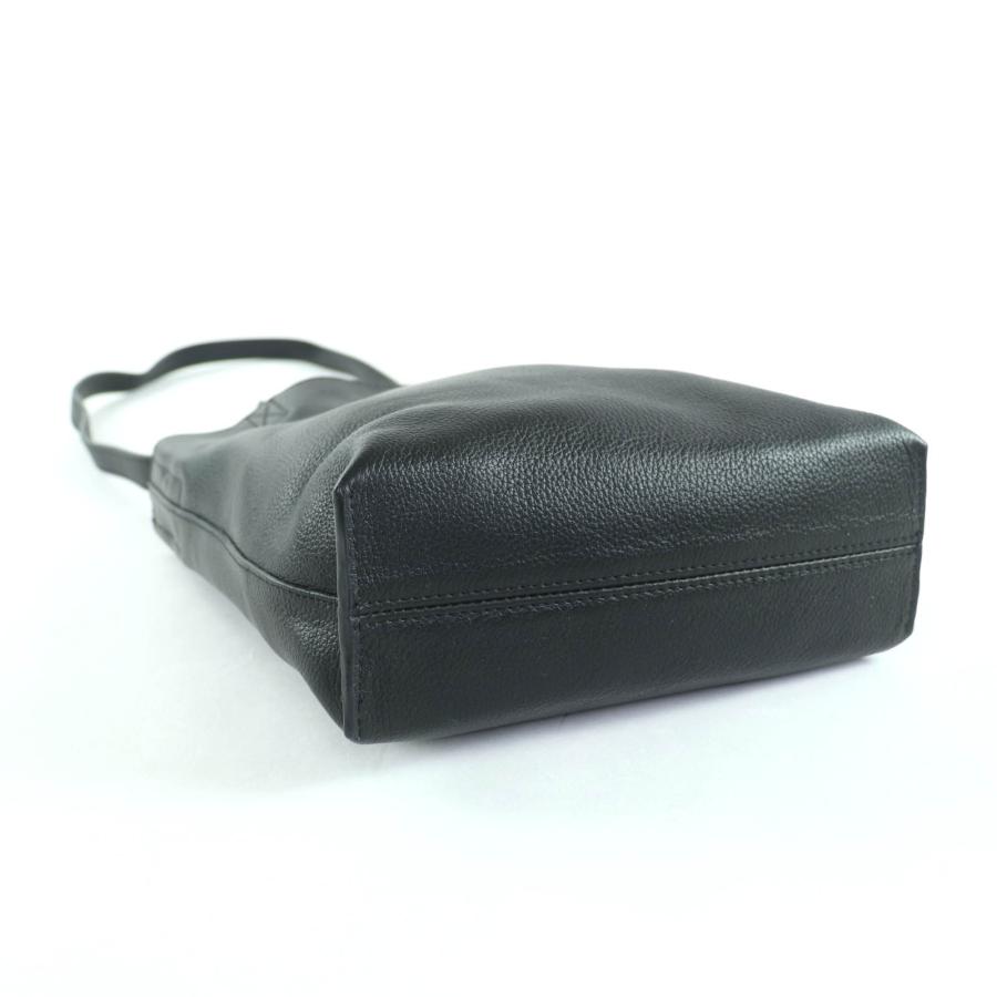 美品★A.P.C. アーペーセー ロゴ入り バケッタレザー 2way ハンドバッグ ショルダーバッグ 鞄 ブラック イタリア製 レディースの画像