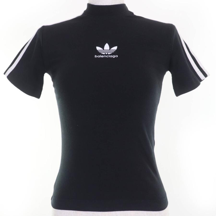 未使用品☆BALENCIAGA×adidas バレンシアガ×アディダス 23SS 723782 コットン100％ 半袖Ｔシャツ ブラック XS 正規品 レディース 未使用品☆BALENCIAGA×adidas バレンシアガ×アディダス 23SS 723782