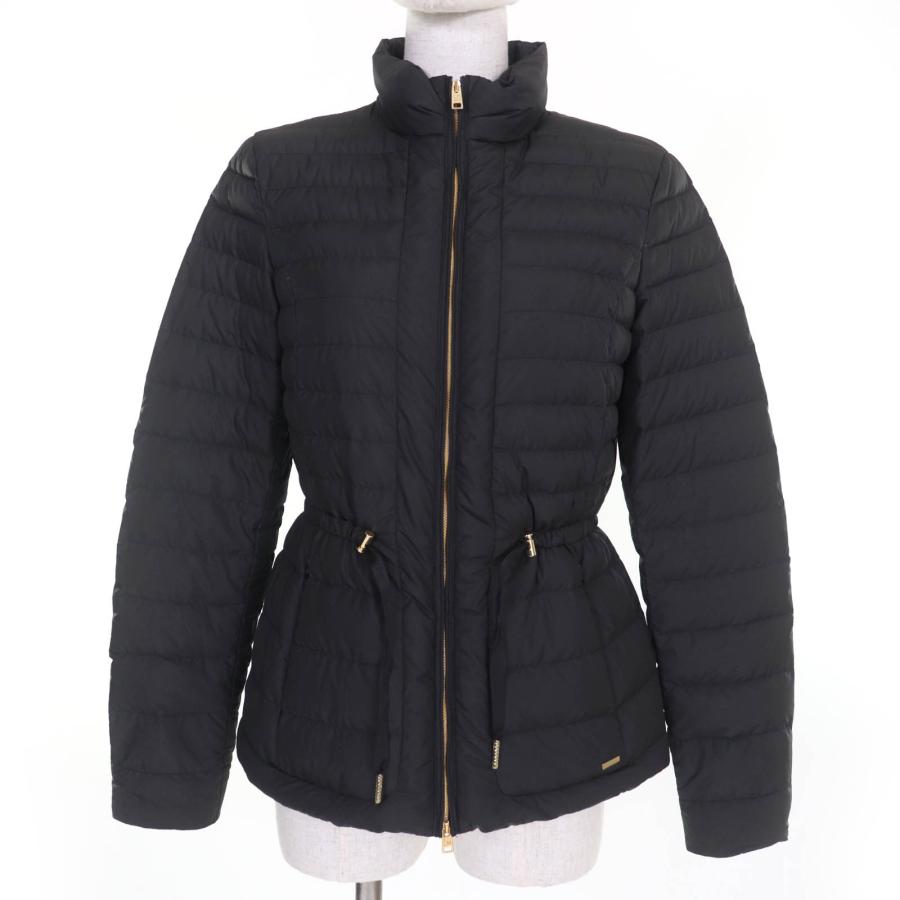 美品☆WOOLRICH ウールリッチ WWOU0438 ダブルZIP ロゴ金具付 ライト ダウンジャケット ダウンコート ブラック S 正規品 レディース WOOLRICH（ウールリッチ） 美品☆WOOLRICH WWOU0438 ダブルZIP ロゴ