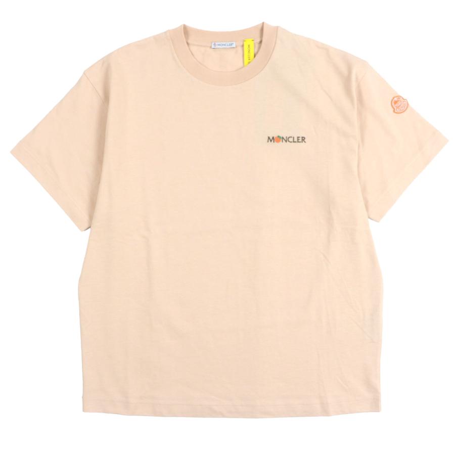 未使用品▼モンクレール ジーニアス 5 ギルガファーム 25SS クルーネック ロゴ刺繍 ワッペン付き 半袖Ｔシャツ オレンジ M 正規品 メンズ 未使用品▽モンクレール ジーニアス 5 ギルガファーム 25SS クルー