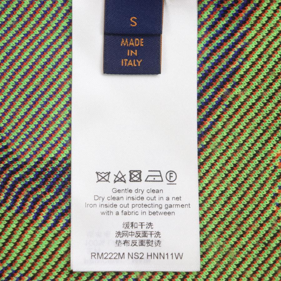 極美品▼ルイヴィトン 22AW HNN11W ウール グラフィックプリント LVロゴ金具 クルーネック プルオーバー ニットセーター マルチ S 正規品