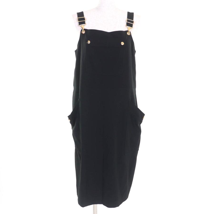 未使用品★CELINE セリーヌ 2R68G865C トリオンフ ビスコースサブレ ワークウェアドレス ワンピース ブラック 40 正規品 レディース CELINE（セリーヌ） 未使用品☆CELINE 2R68G865C トリオンフ ビス